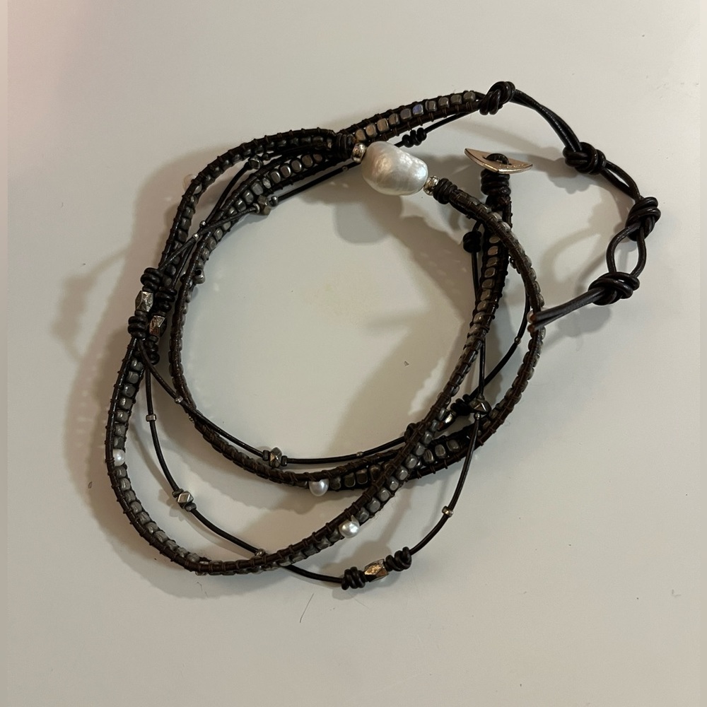 Nakamol Pearl Wrap around bracelet